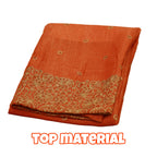 Elegant Organza Churidar Set Material with Dupatta