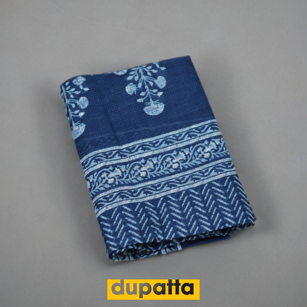 Elegant Soft Cotton Churidar Material Set with Dupatta – Top 3m, Bottom 2.25m &Shawl