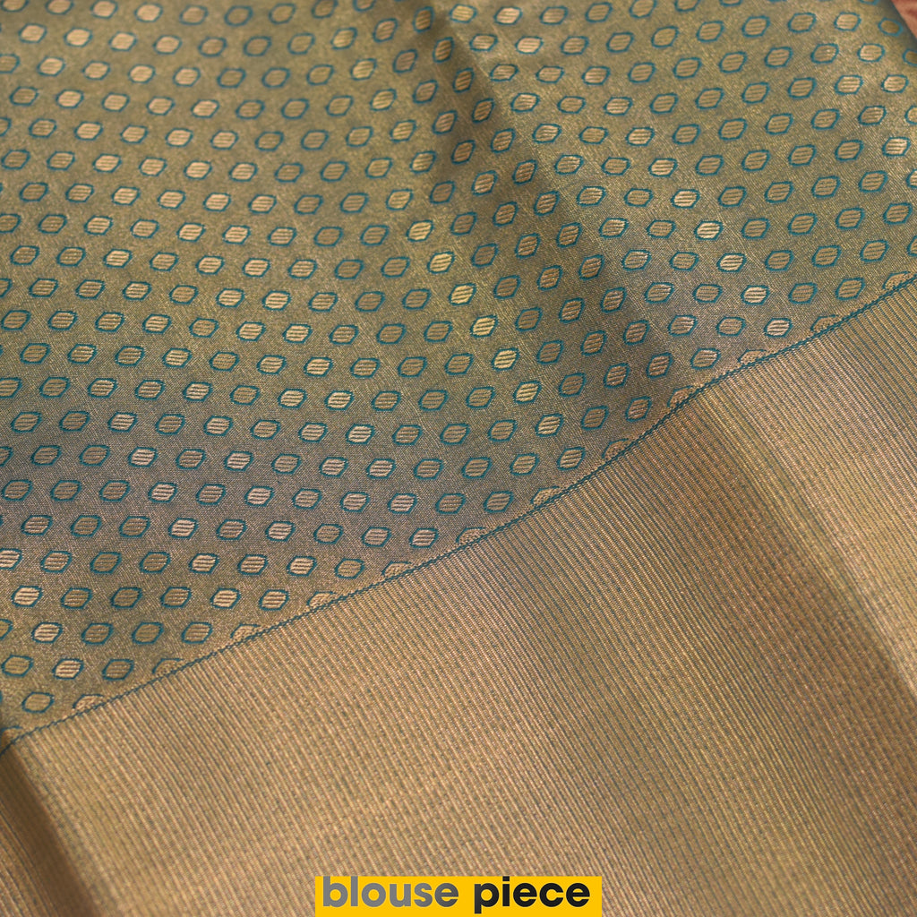 Elegant Copper Brown & Olive Green Art Silk Saree with Subtle Brocade Detailing