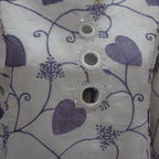 🟣  Elegant White & Purple Floral Kurti with Solid Pant Set - 2 Piece Women’s Ethnic Wear