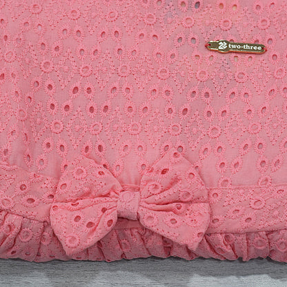 Pretty Pink Hakoba Kids Frock with Bow