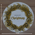 Christmas Cotton Table Mat – Festive Round Dining Placemat