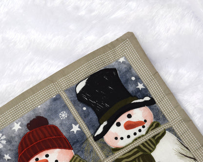 Festive Snowman Christmas Table Mat – Holiday Dining Decoration-.20 Inch length and 14 inch width