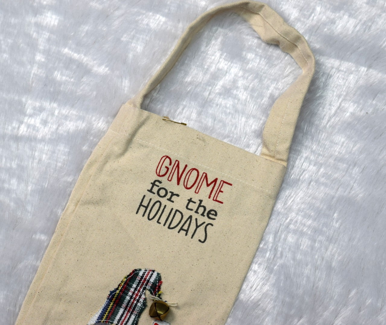 Gnome for the Holidays Christmas Wine Bottle Cover