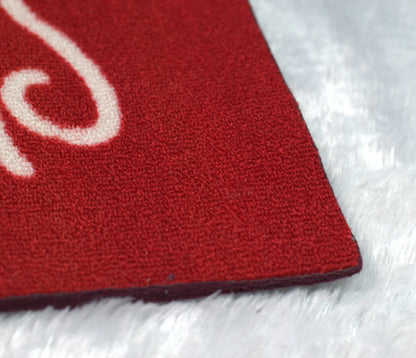Merry Christmas Festive Door Mat – Red Holiday Welcome Mat for Home Entrance